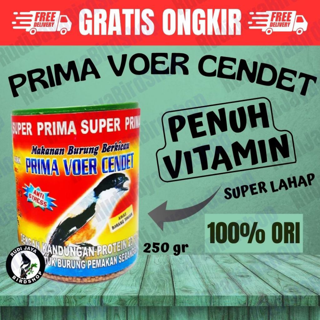 PRIMA VOER CENDET TOPLES ALAM SAKTI PAKAN MAKANAN BURUNG PENTET MURAI KACER JALAK PEMAKAN SERANGGA