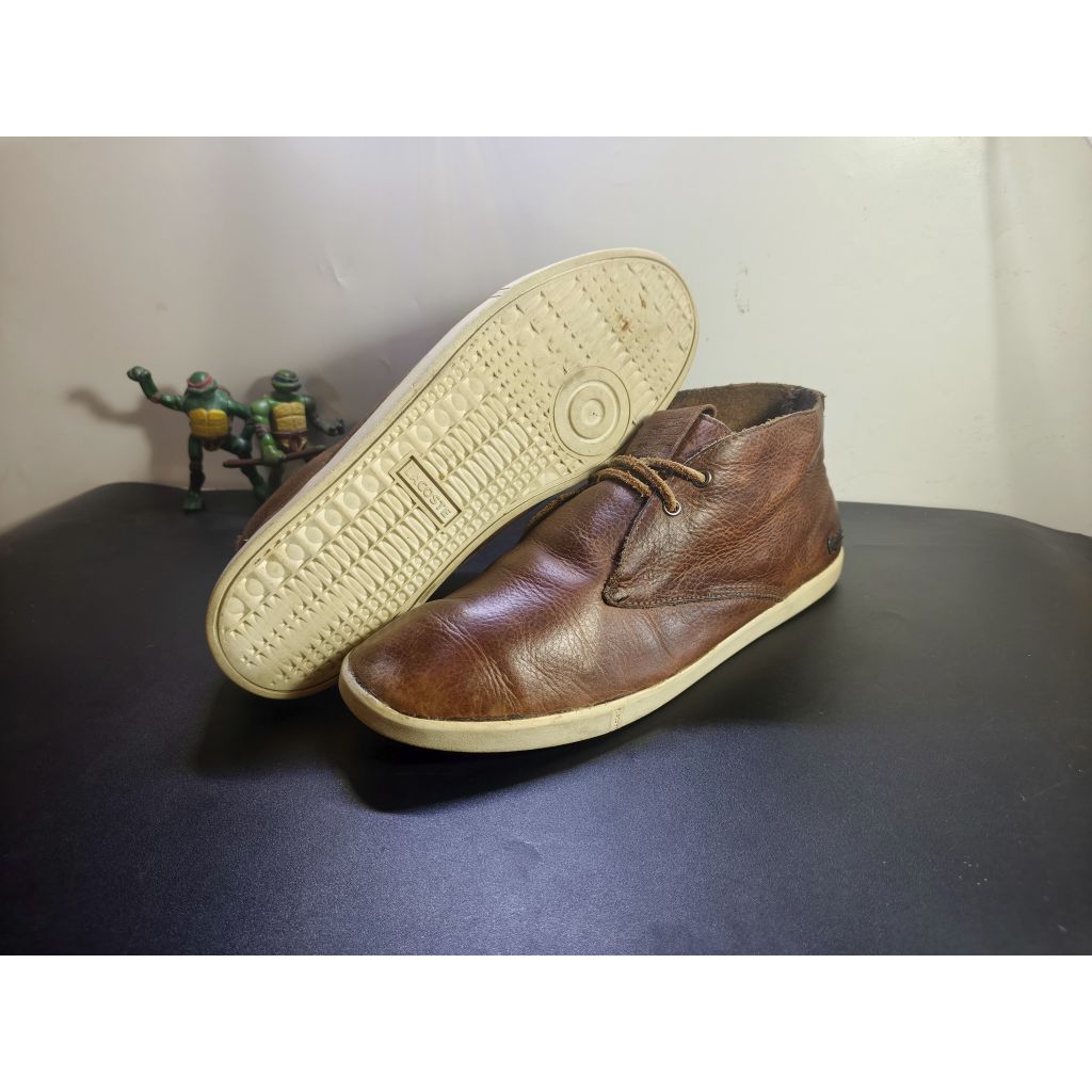 sepatu semi boots kulit lcst coklat second size 44