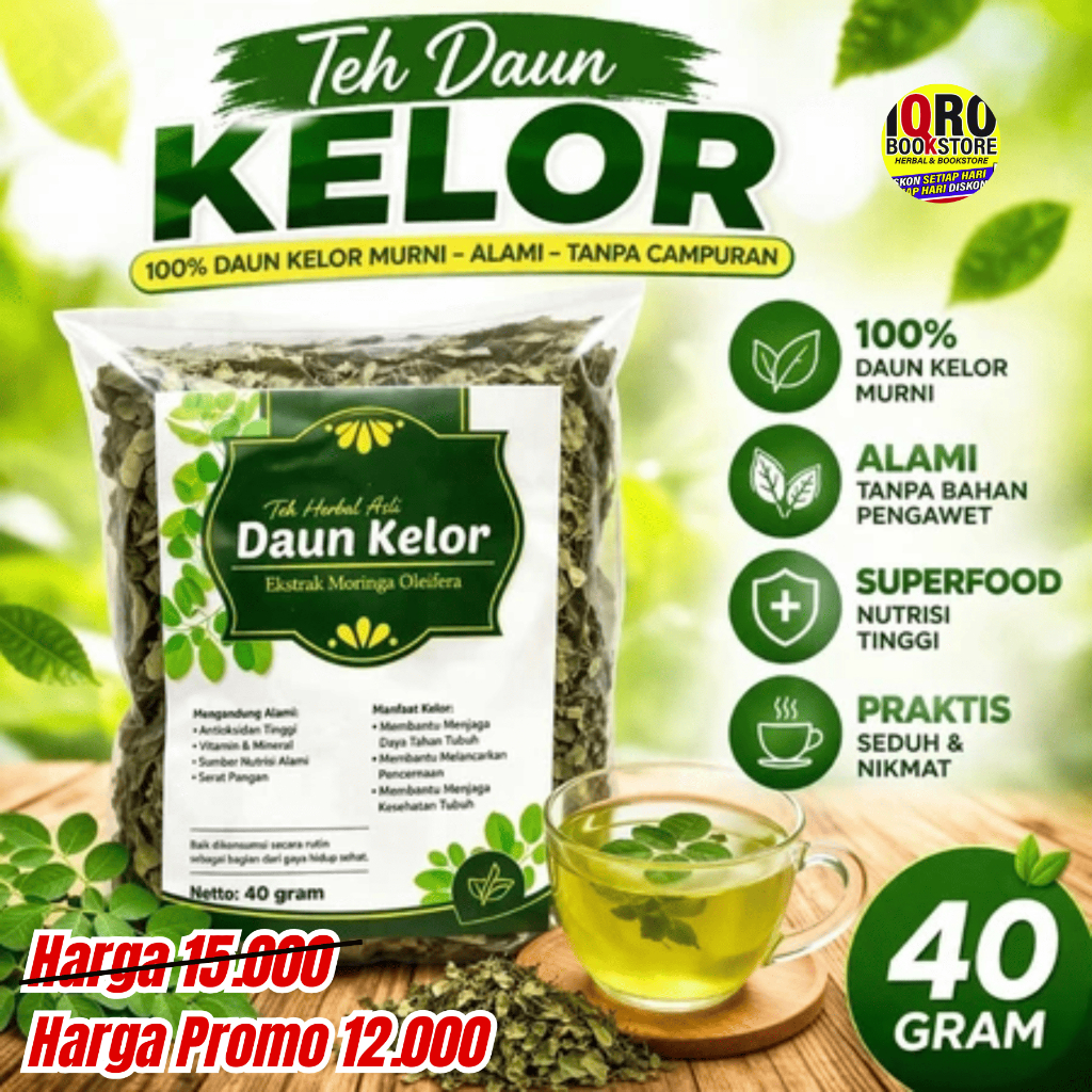 TEH SUPER FOOD DAUN KELOR MORINGA OLIEFERA HIKMAH SEHAT | TEH MORINGA | TEH KELOR