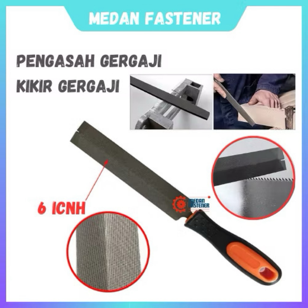 Kikir Gergaji Alat Asah Gergaji Kayu Kikir Pengasah Besi Asahan Gergaji Tangan Tukang Kayu 6 Inch
