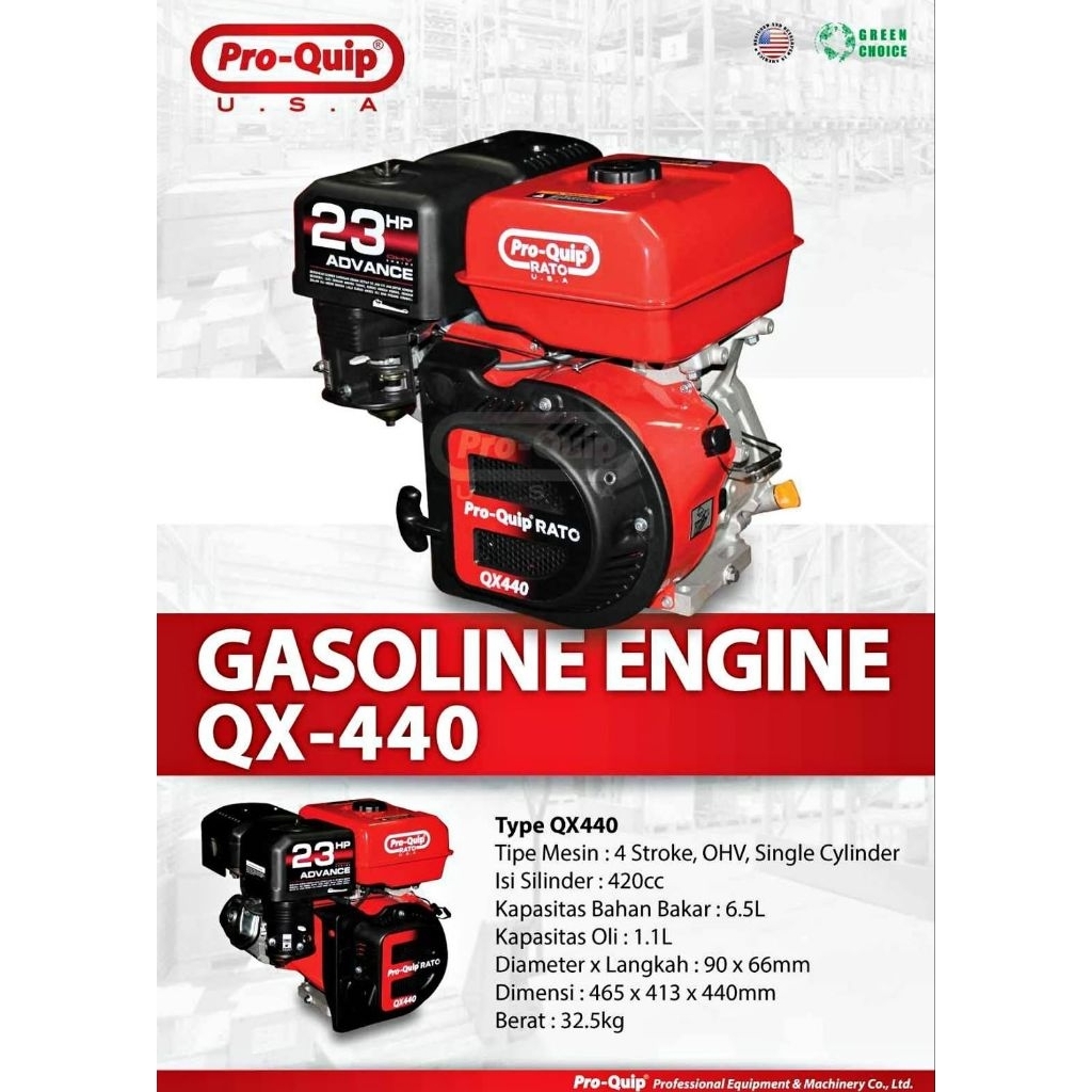 MESIN PENGGERAK PRO QUIP GX440 / mesin robin gx 440 23hp pro quip