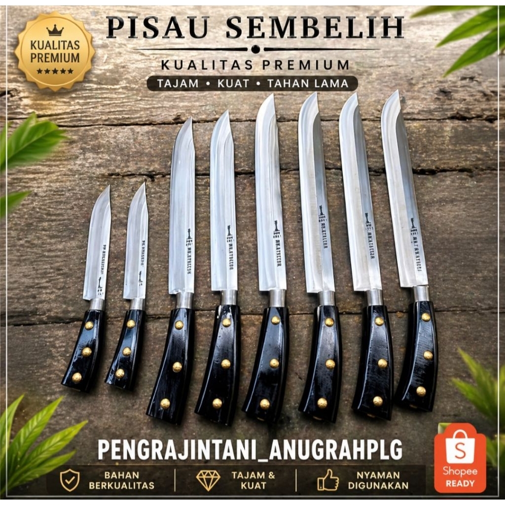 Pisau cap Garpu Original Pisau Sembelih Pisau dapur Tajam