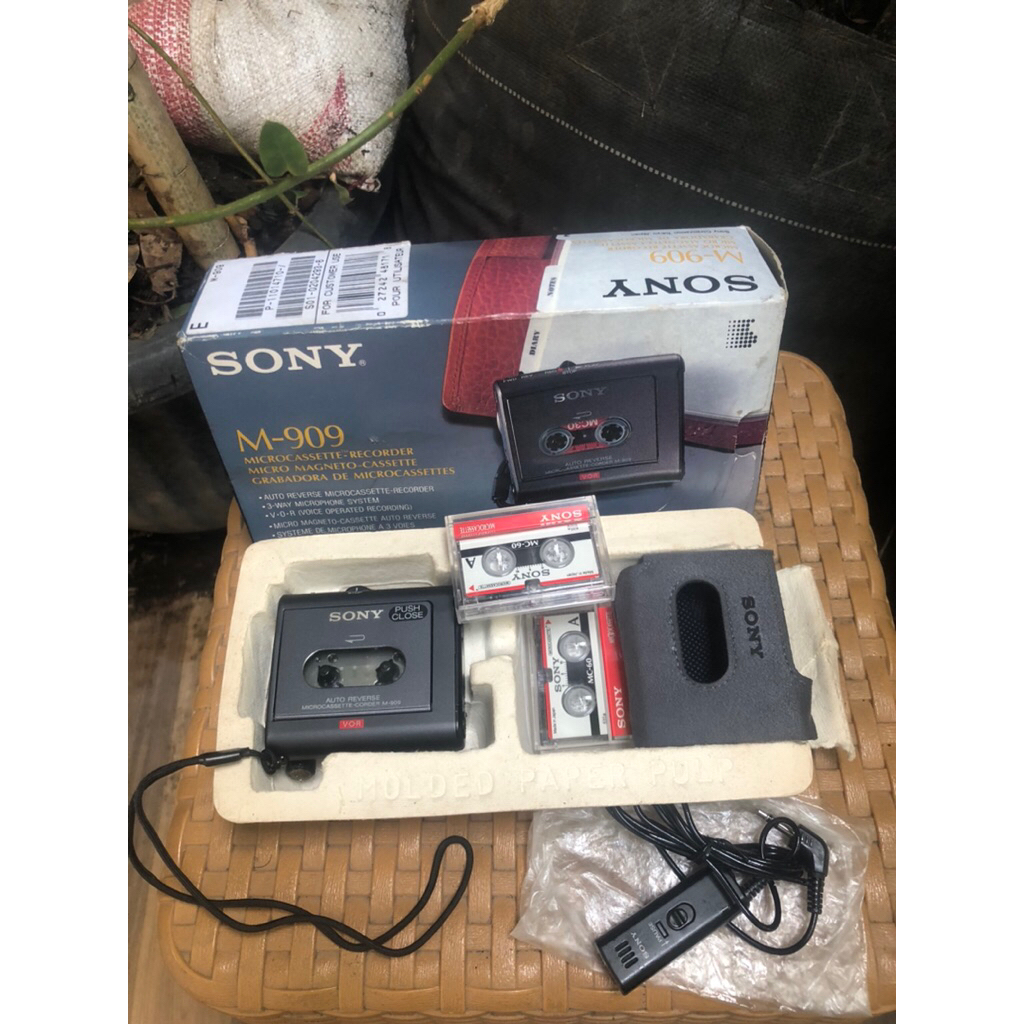 sony microcassette m909 voice recorder jadul mikro kaset m-909