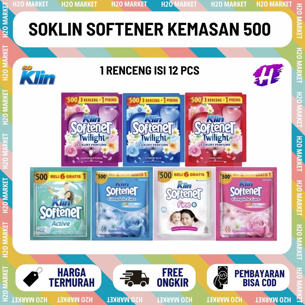 (1 RENCENG ISI 12 PCS) SOKLIN SO KLIN SOFTENER SEKALI BILAS 14ml Softener Dari Soklin WingsCare