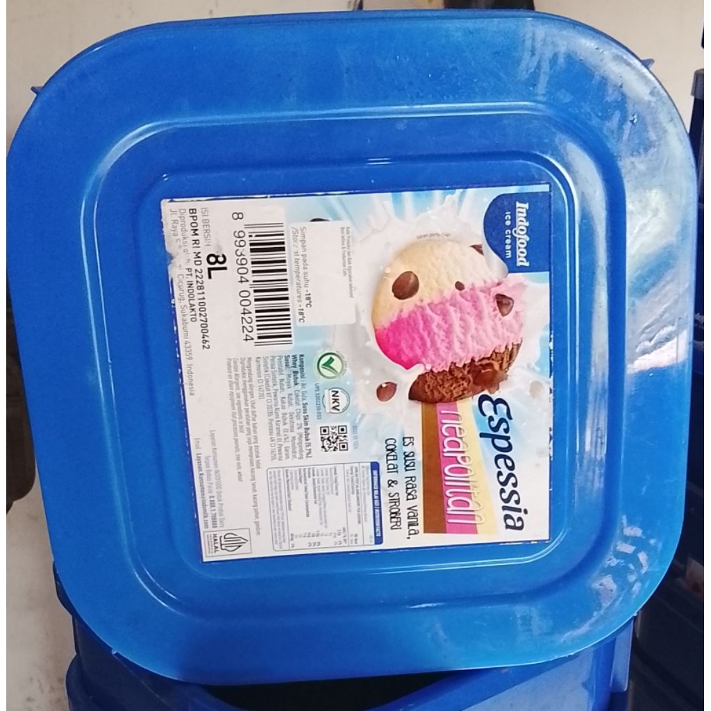 kaleng bekas es krim indofood