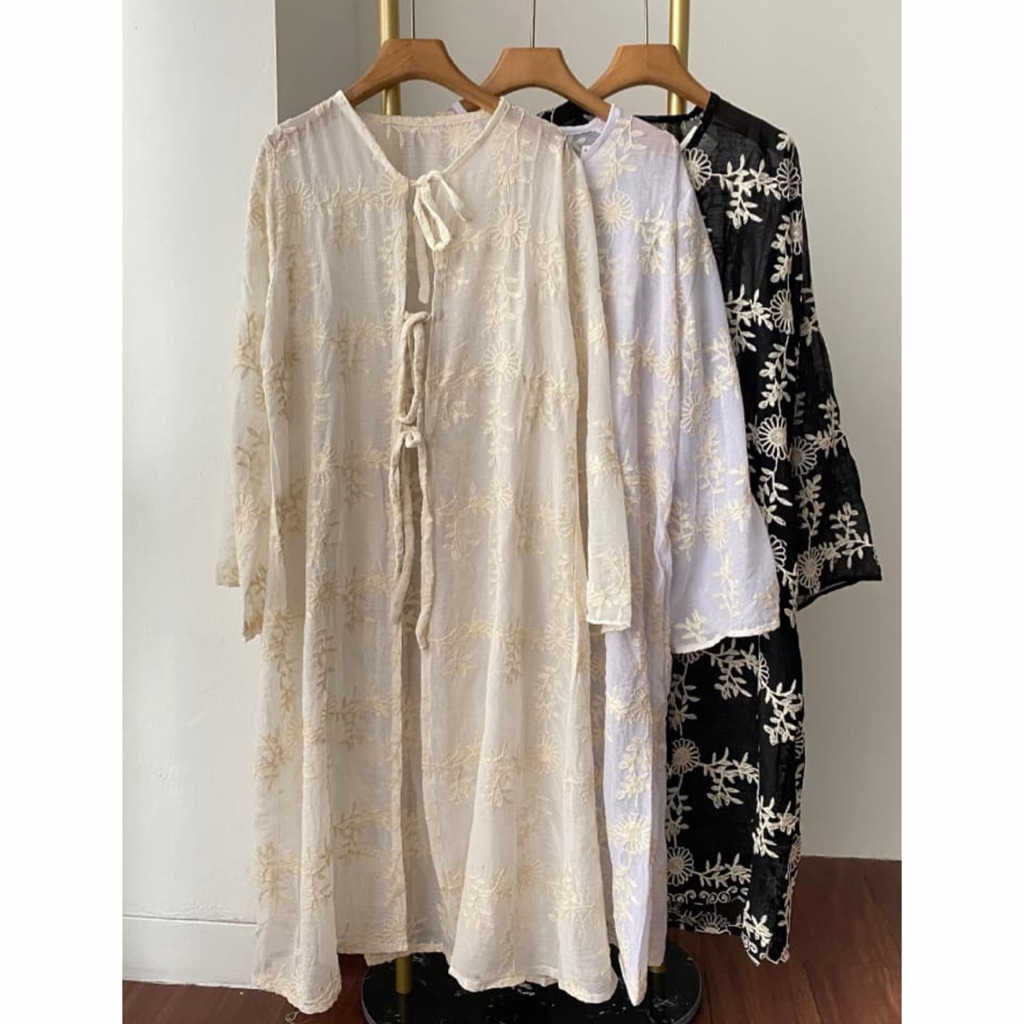 ZANAYA LONG OUTER | Outer Wanita | Outer Bordir | Outer Motif | Long Outer