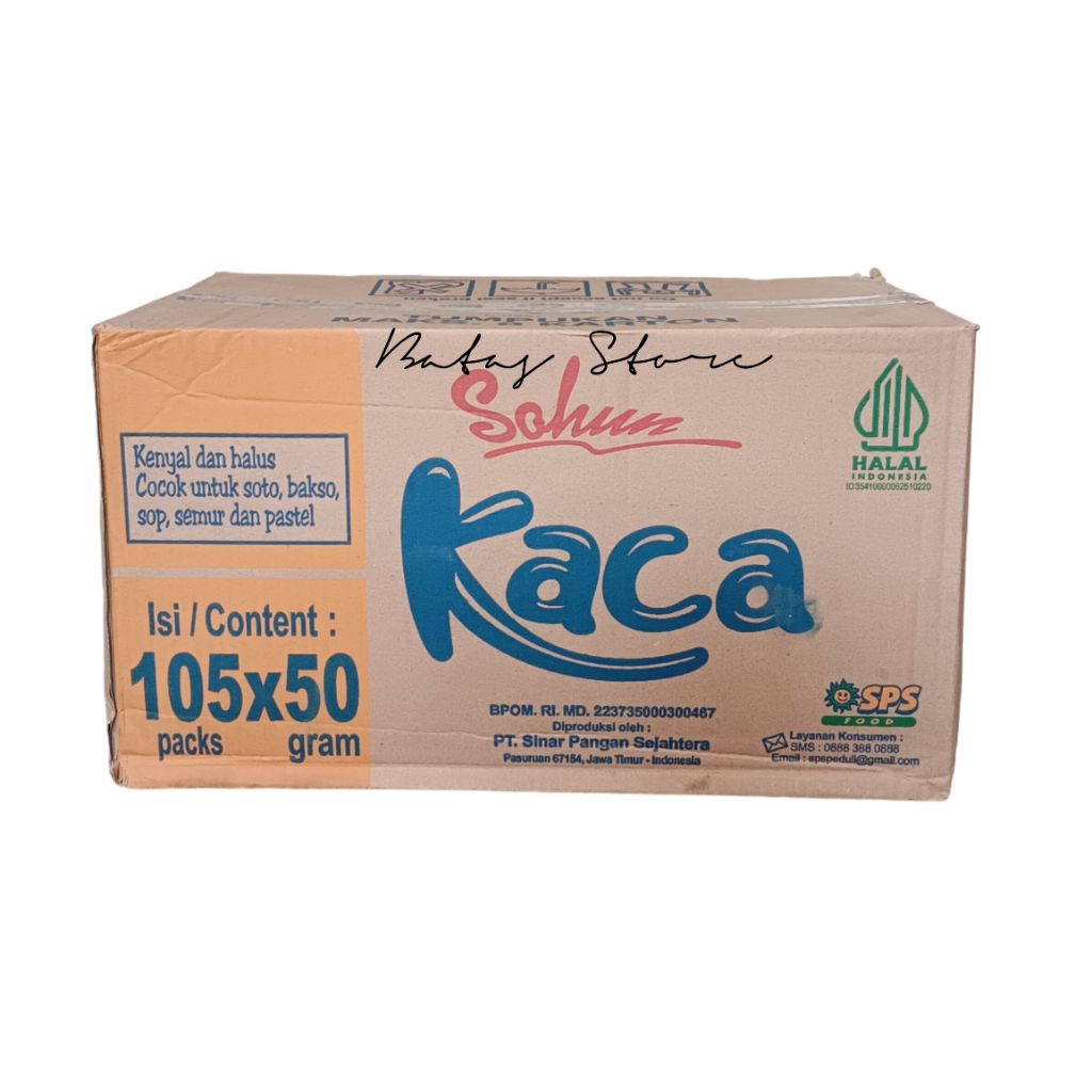 Sohun Kaca 50g – 1 Dus Isi 105 Pack | Sohun Bening Kenyal untuk Soto, Bakso & Sop