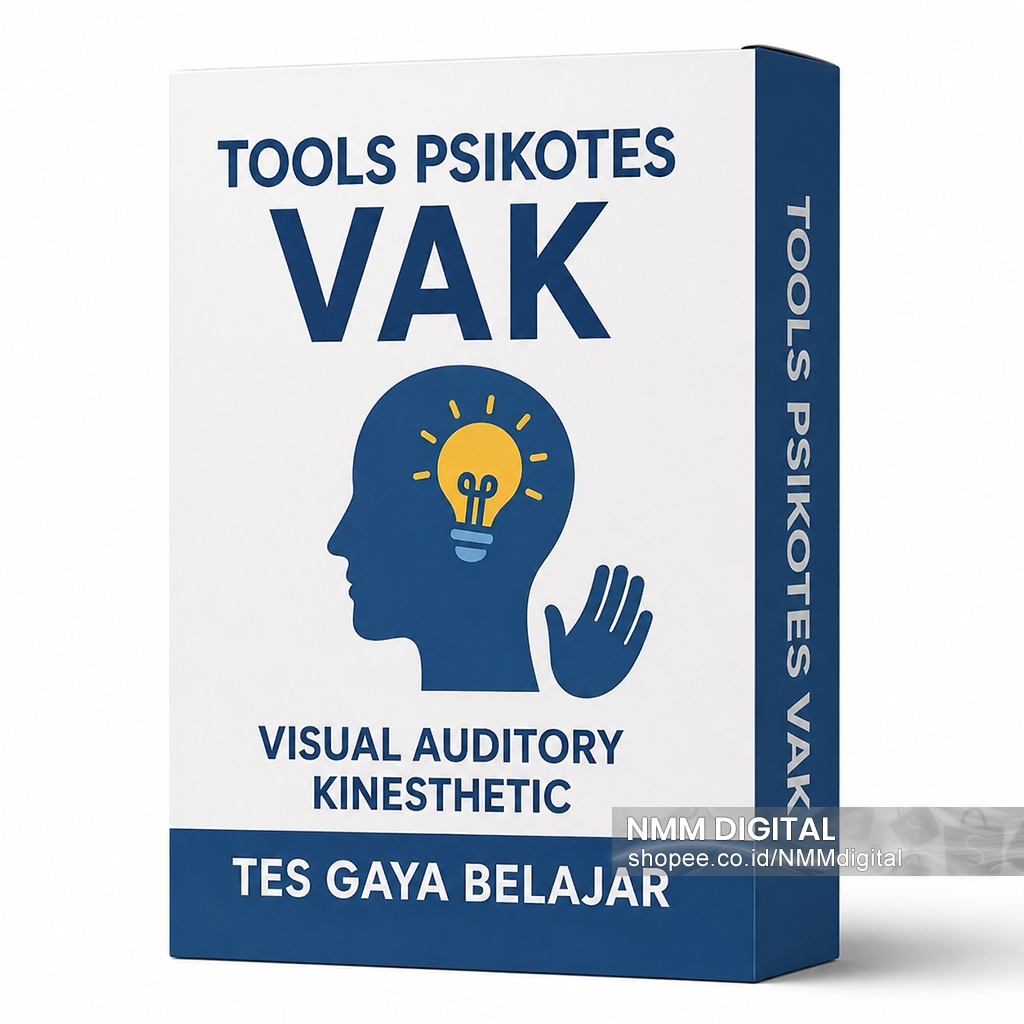 TOOLS PSIKOTES VAK : Alat Tes Psikologi Visual Auditory Kinesthetic - Pengukur Gaya Belajar