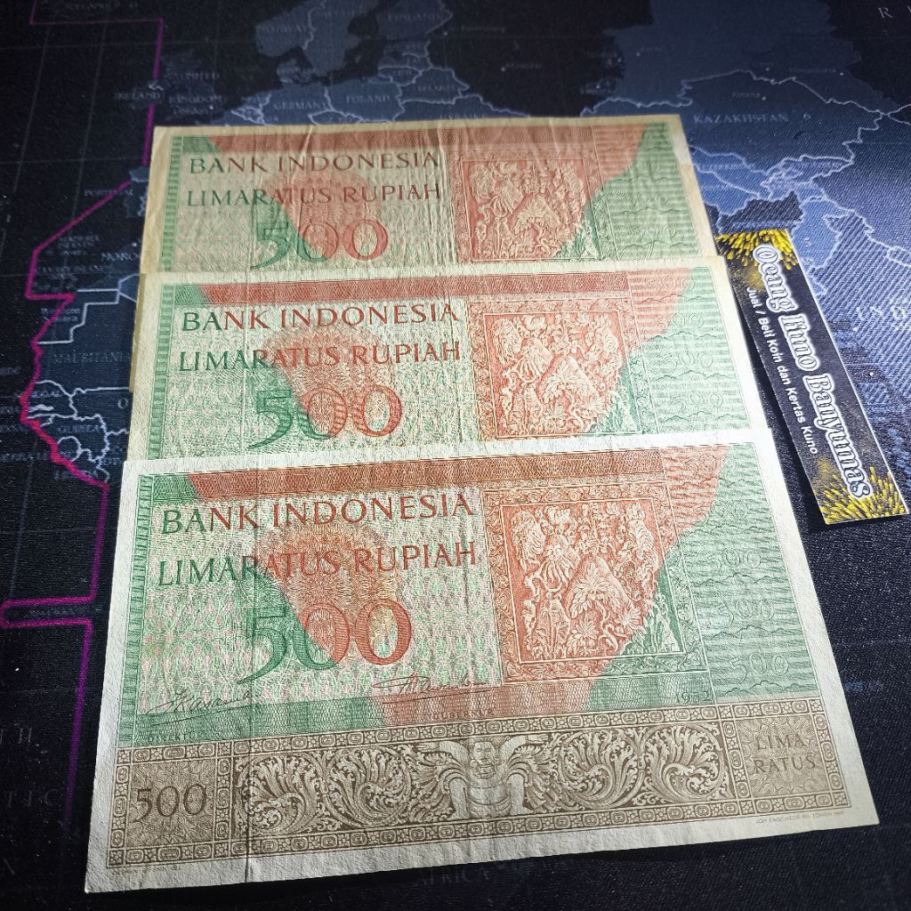 Koleksi 500 Rupiah Seri Budaya Kebudayaan Tahun 1952 Original Bagus
