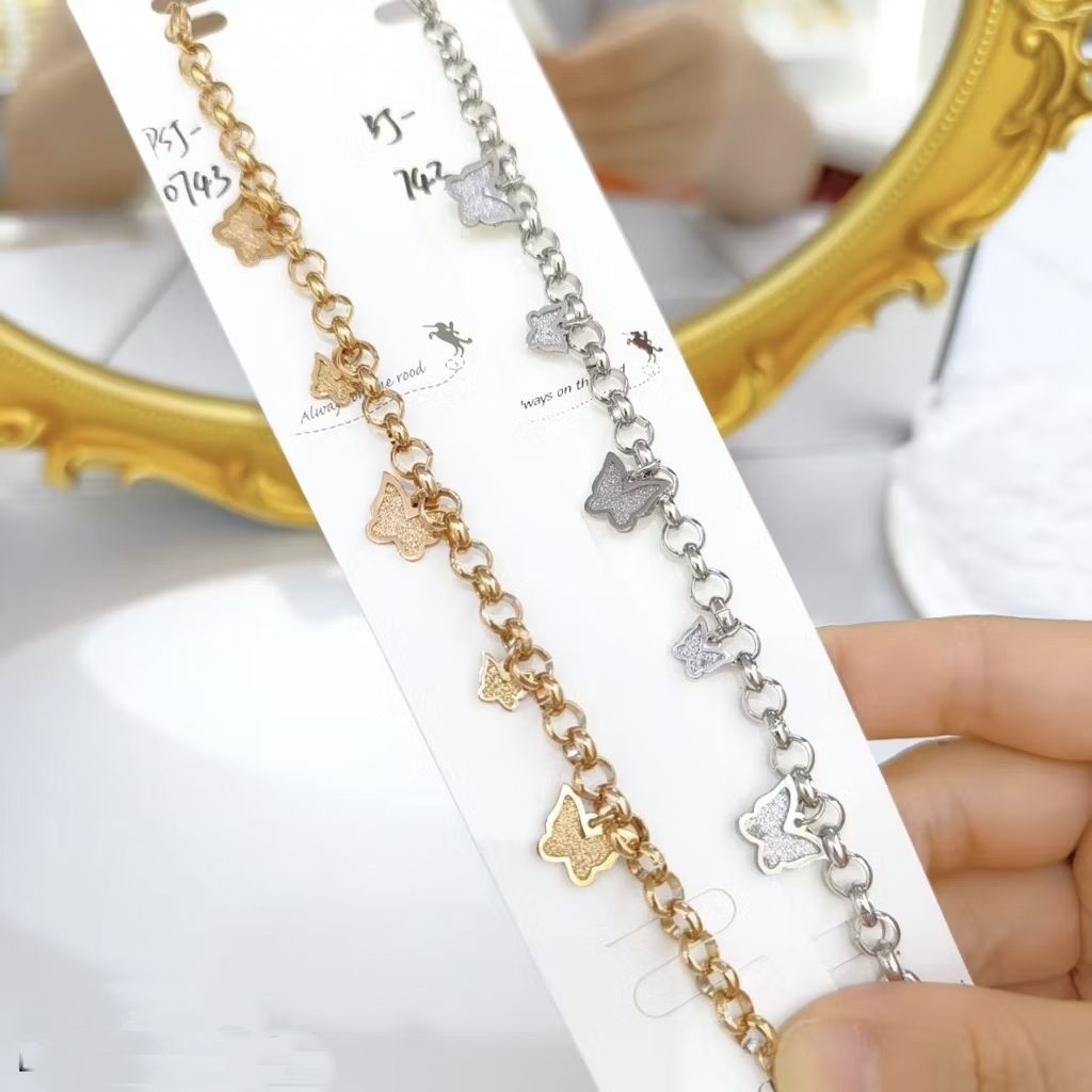 gelang tangan rantai mainan Butterfly Titanium