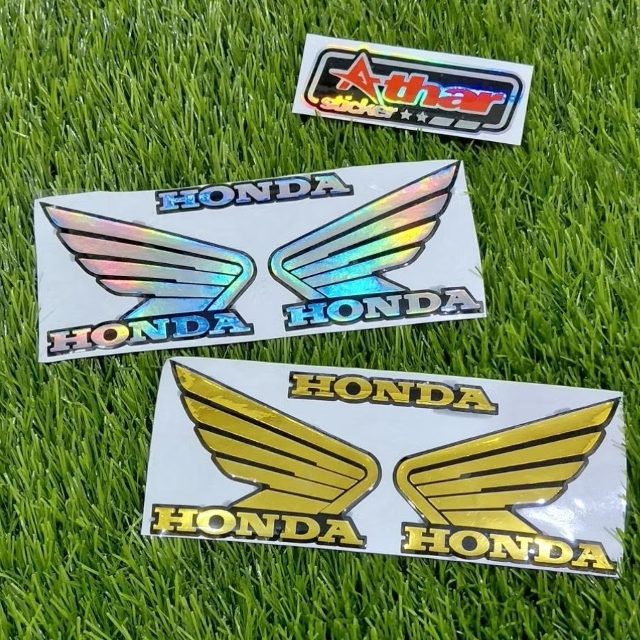 emblem timbul Honda sayap sepasang stiker emblem honda