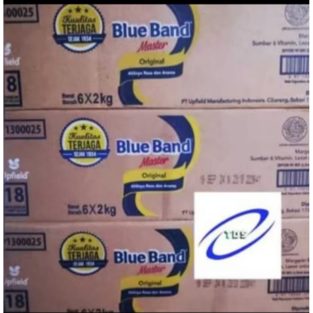 1 dus mentega blue band master kemasan @2kg isi 6 kotak/dus