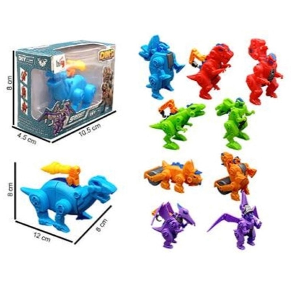Mainan DIY Transformer Dinobot / DIY Transform Dino Robot