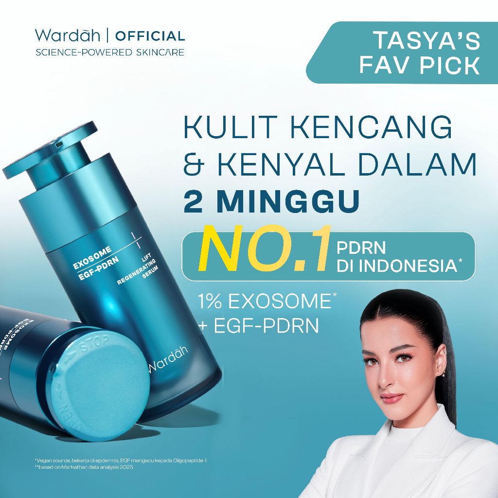 WARDAH PDRN Serum Mencerahkan Wajah, Brightening, Hydrating, Anti Aging, Glowing, Melembabkan, Smoot