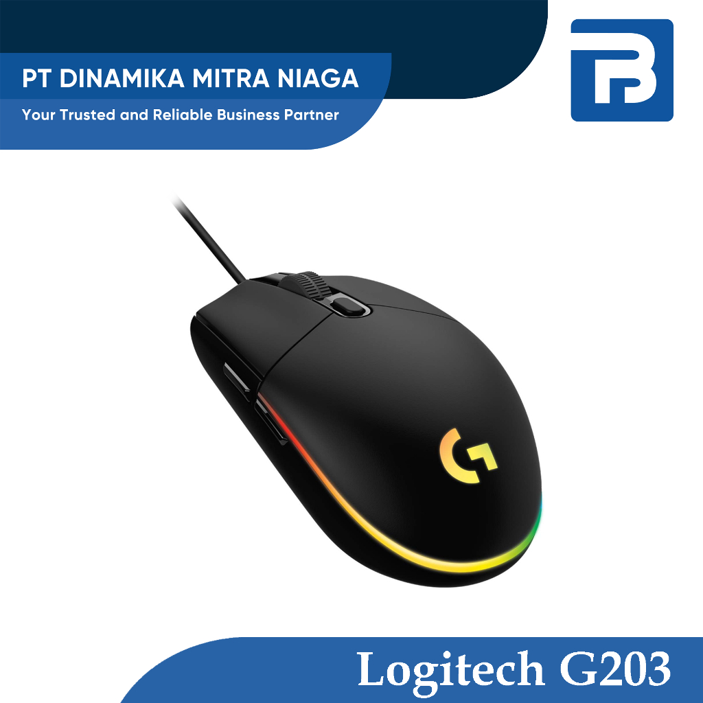 MOUSE LOGITECH G203 GAMING WIRED RGB LIGHTSYNC