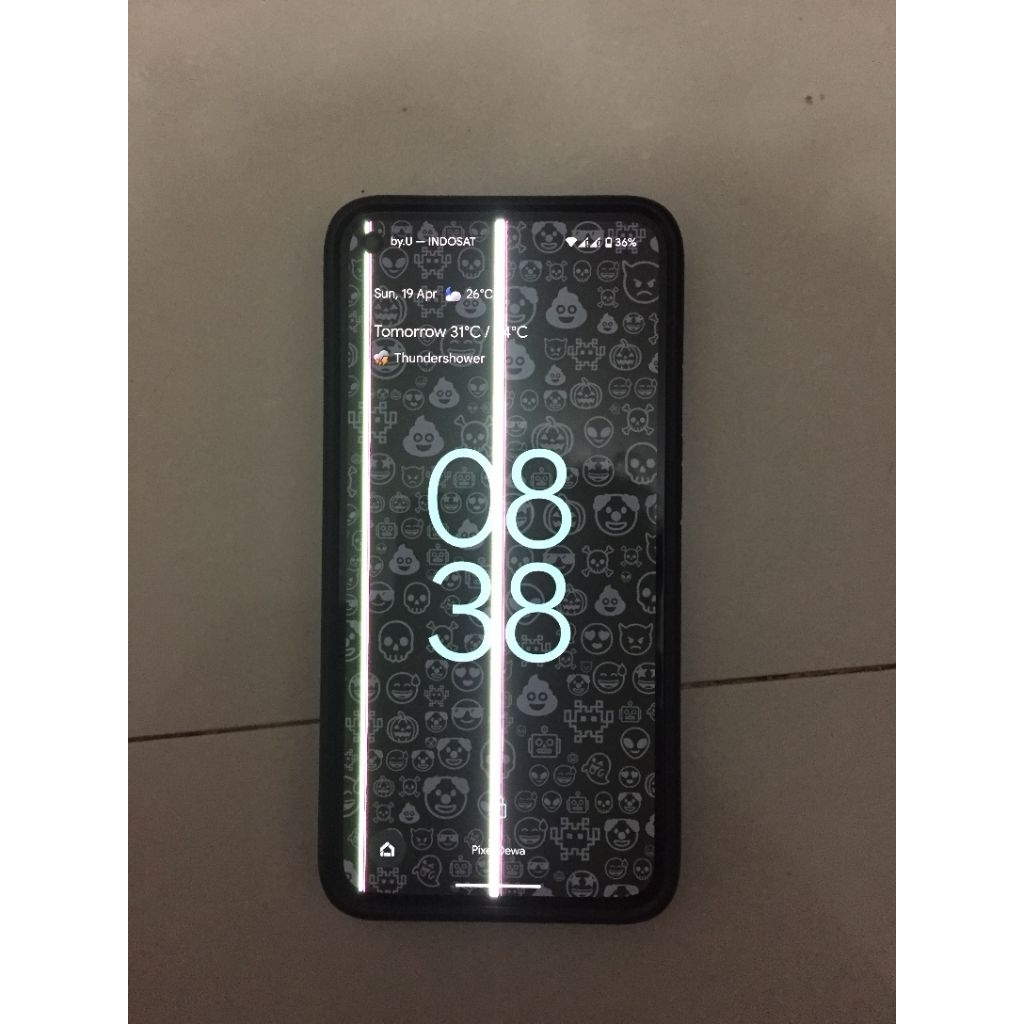 lcd ori pixel 5 minus bergaris