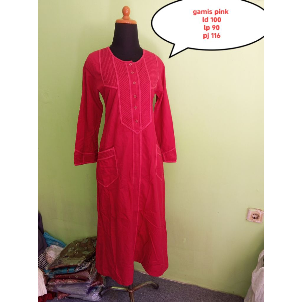 preloved gamis pink fanta