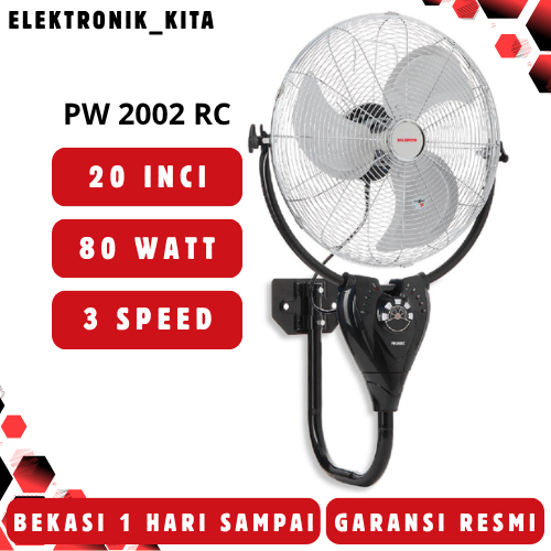 MASPION KIPAS ANGIN POWER FAN 20 INCI PW-2002 RC PW2002RC PW 2002 WALL FAN MURAH GARANSI RESMI