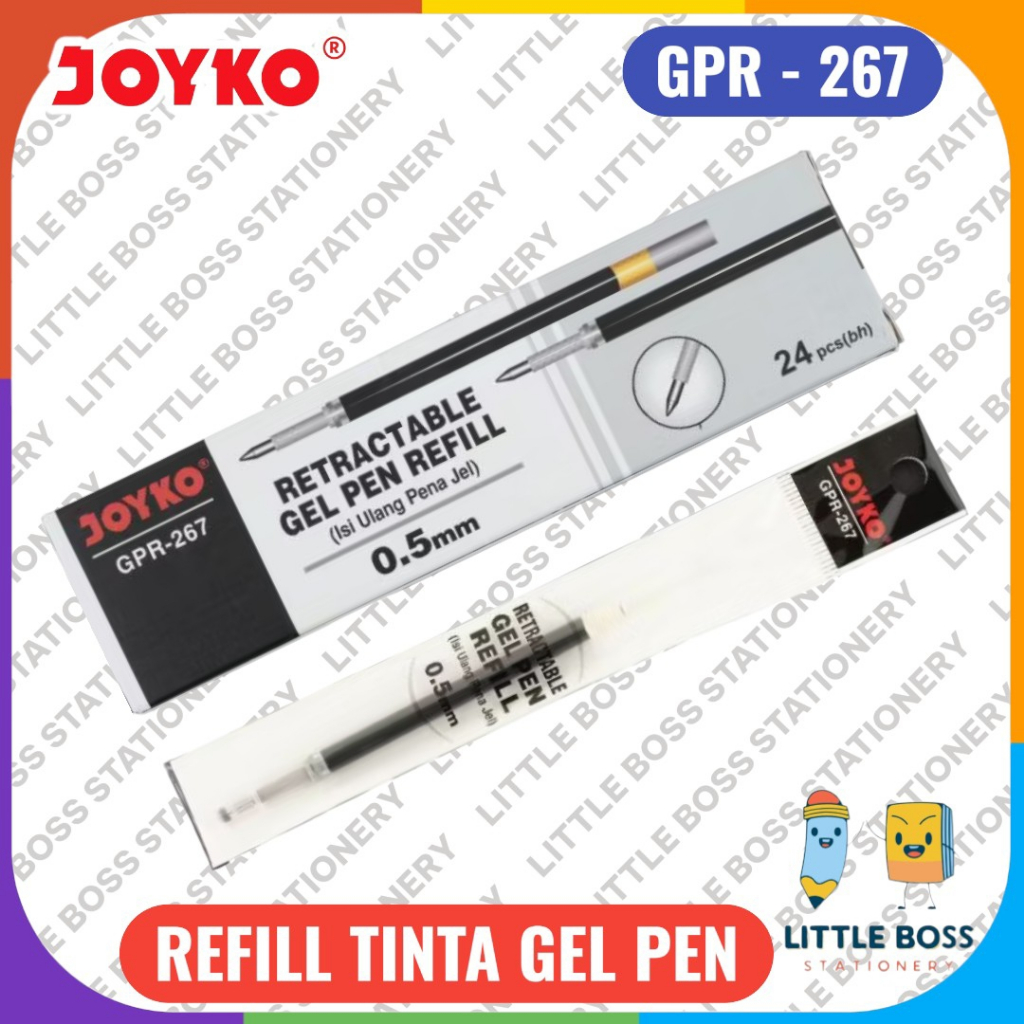 Joyko GPR-267 Refill Pulpen Gel Original @ 1Box=24 Isi Pen