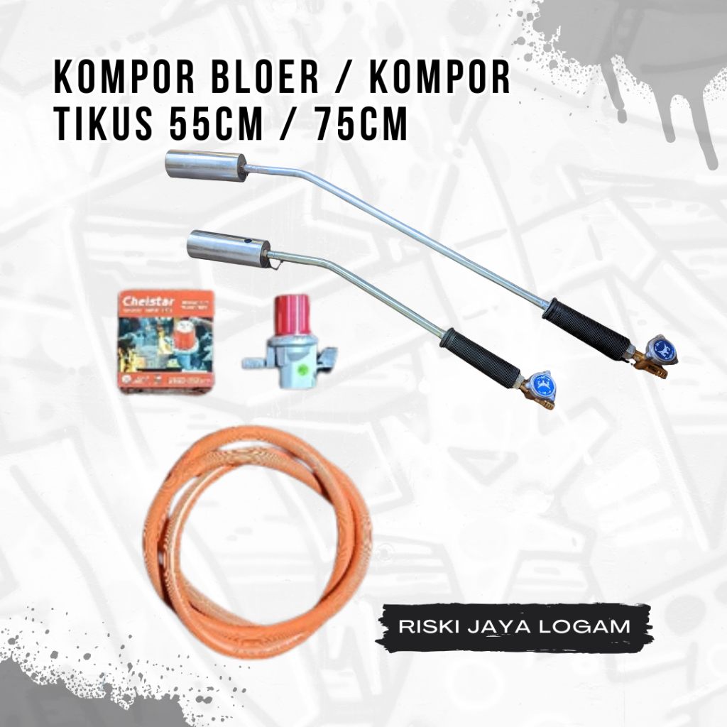 Kompor Blower Gas LPG Alat Bakar Rumput Kompor Tikus Bakar Kulit Sapi 55 cm dan 75 cm Gas Torch Burn
