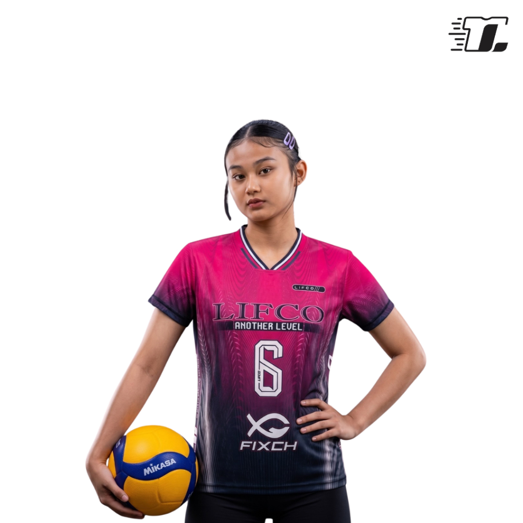 Lifco Jersey Voli Cewek Premium  Full Printing Arimbi Series Magenta