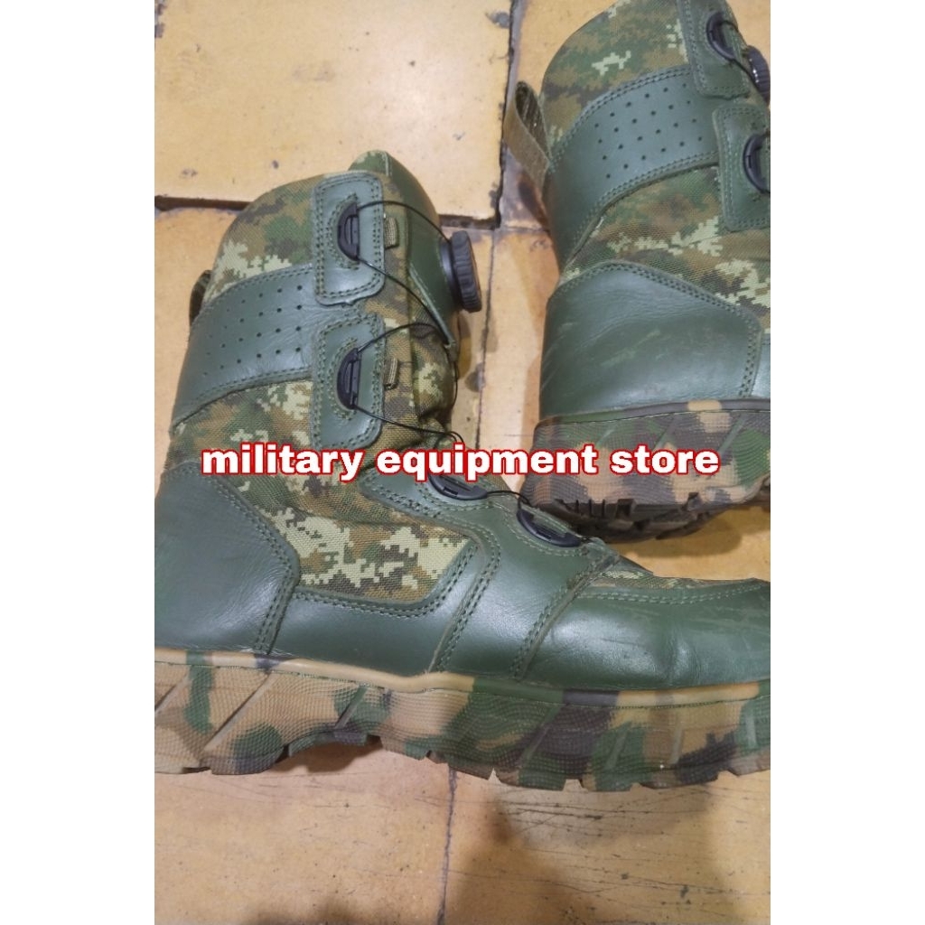 SEPATU PDL LORENG KOSTRAD TALI PUTAR ASLI JATAH PEMBAGIAN TNI PERNAH PAKAI (BEKAS)
