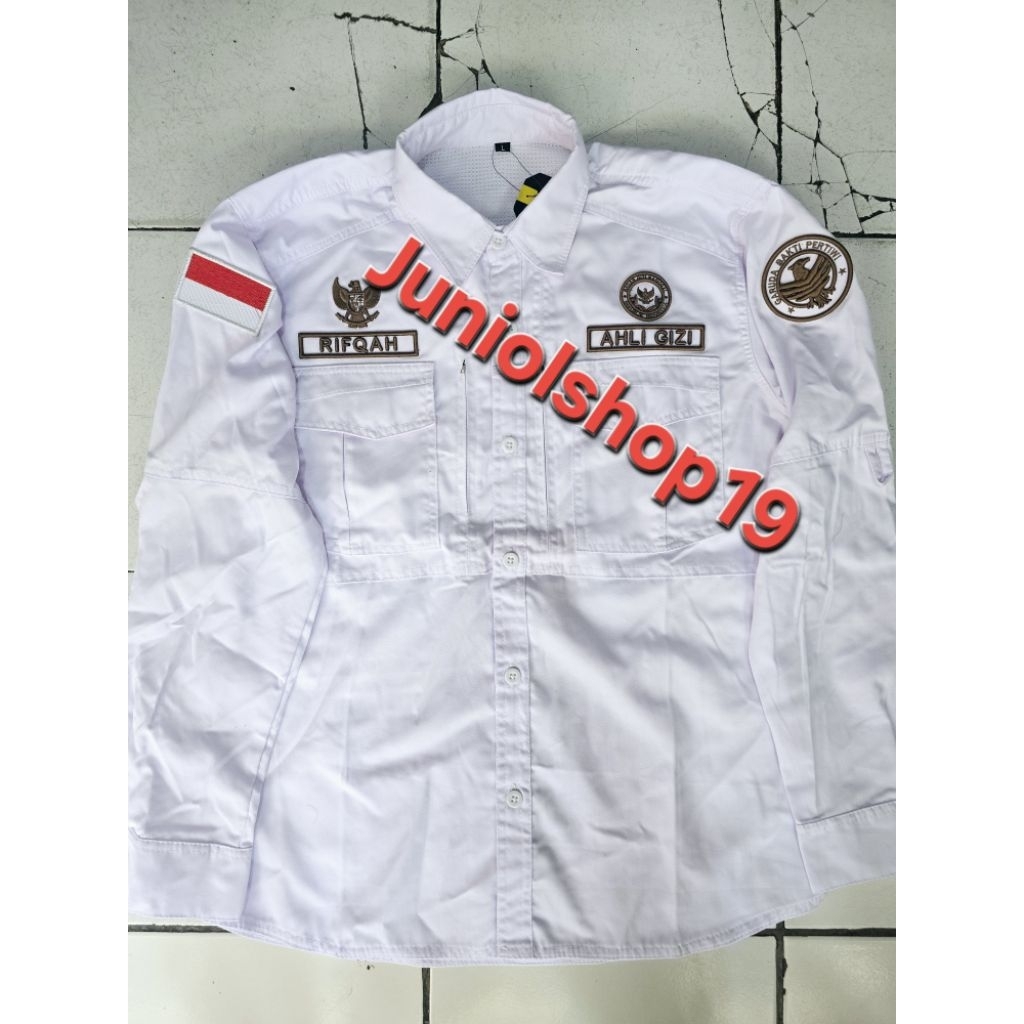 KEMEJA BGN/SERAGAM BGN /KEMEJA TACTICAL BGN /SERAGAM TACTICAL BGN BADAN GIZI NASIONAL FULL BORDIR TI