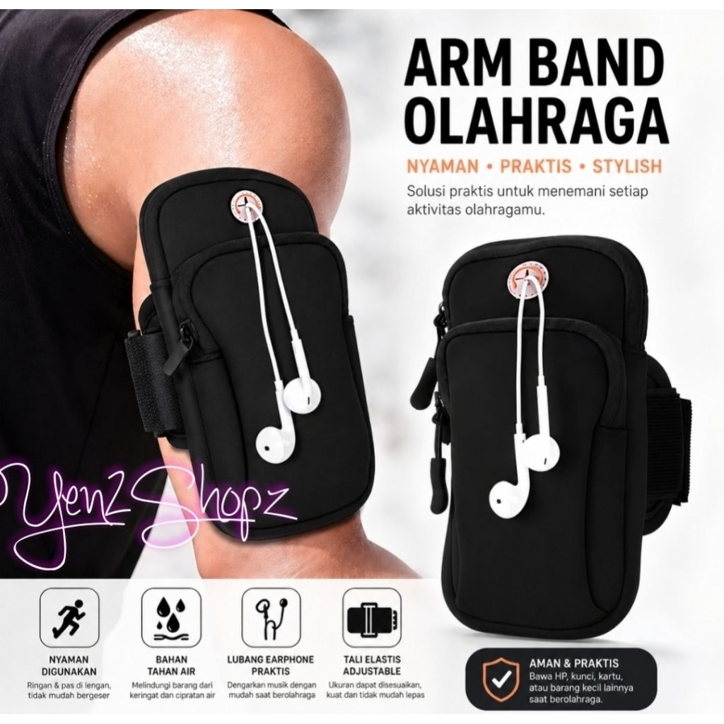 TAS POUCH LENGAN OLAHRAGA PRIA WANITA HP EARPHONE