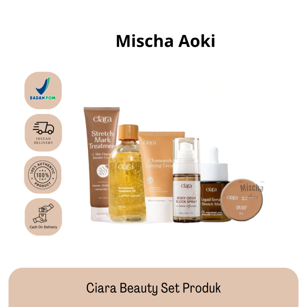 BPOM Ciara Paket Perawatan untuk Ibu Hamil | Natural Deodorant 30gr | Sabun Mandi Avocado Liquid Was