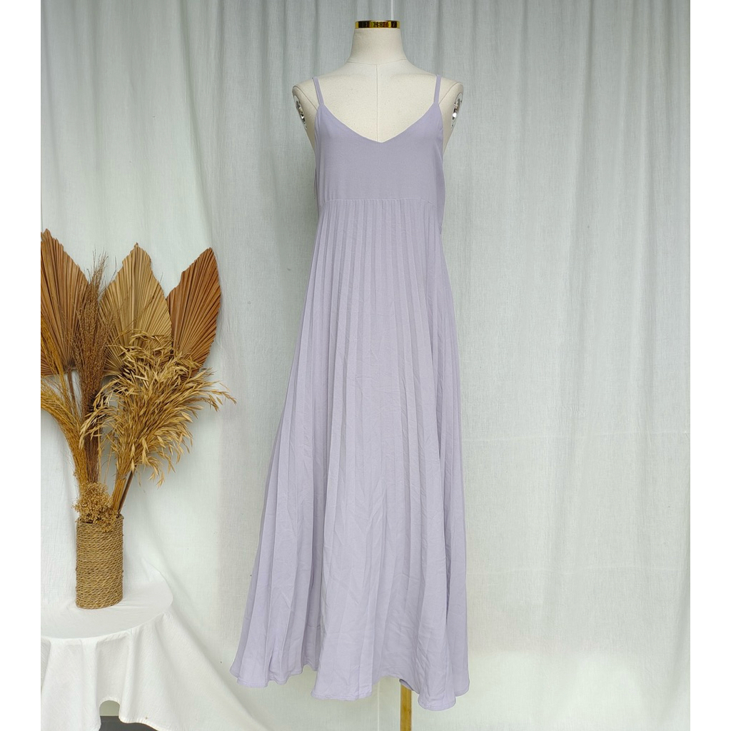 Sale Midi Dress Ungu Muda