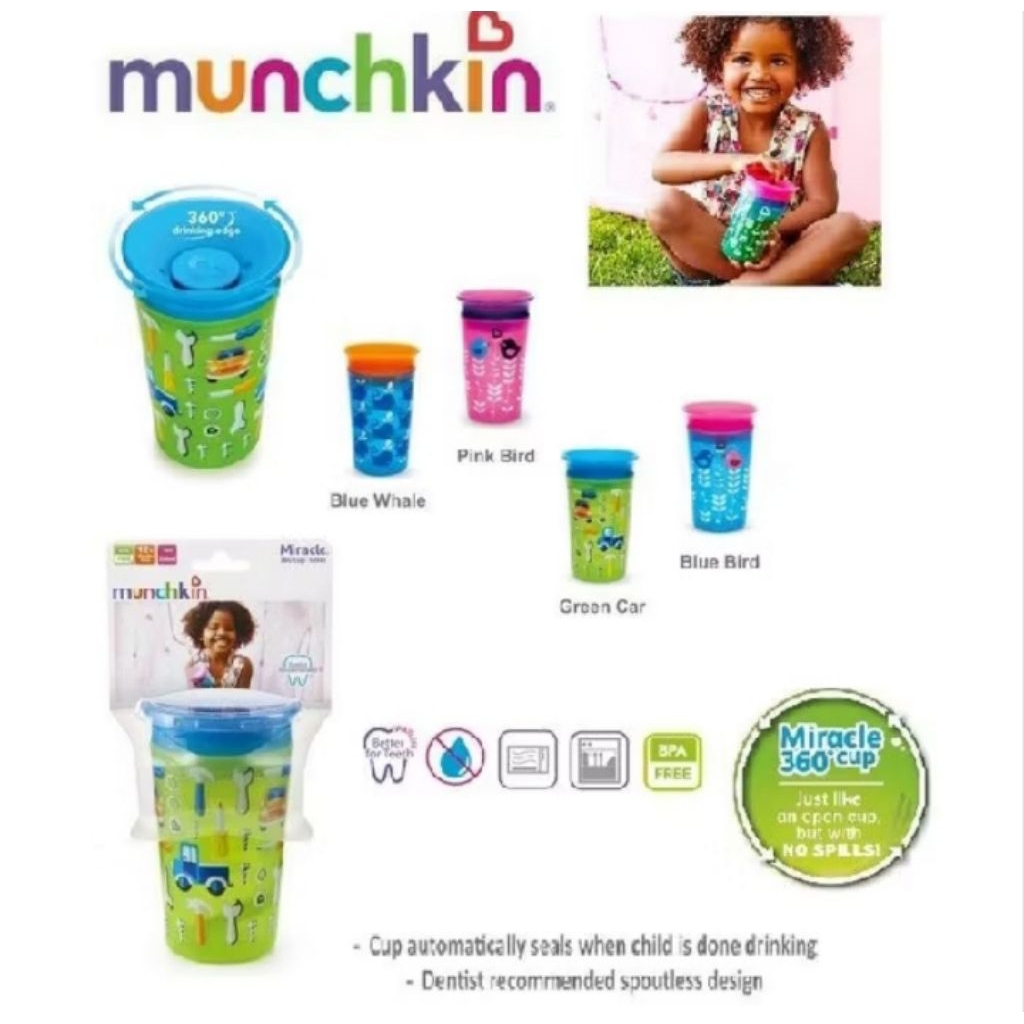 MUNCHKIN MIRACCLE 360° SIPPY CUP GELAS MINUM ANAK