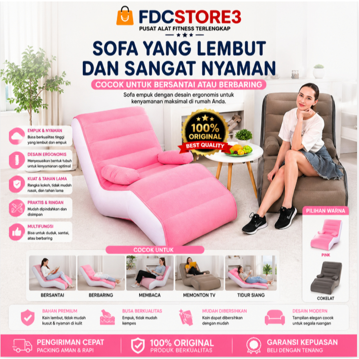 AQUATIC sofa angin inflatable Sofa Angin Beanbag Lay Bag Squishy Inflatable Sofa Tiup Angin Lazy Bag