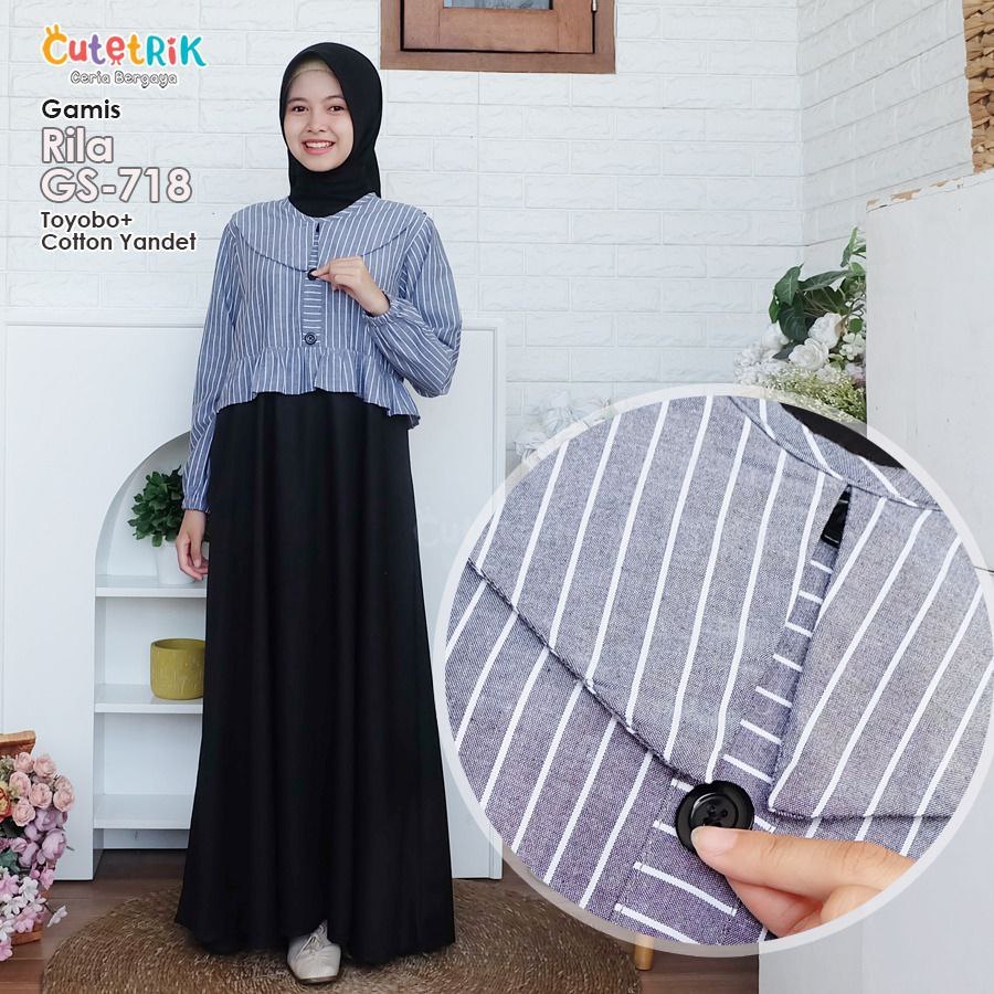 Gamis Anak Perempuan gamis anak terbaru 2026 model terbaru Katun Premium Cutetrik