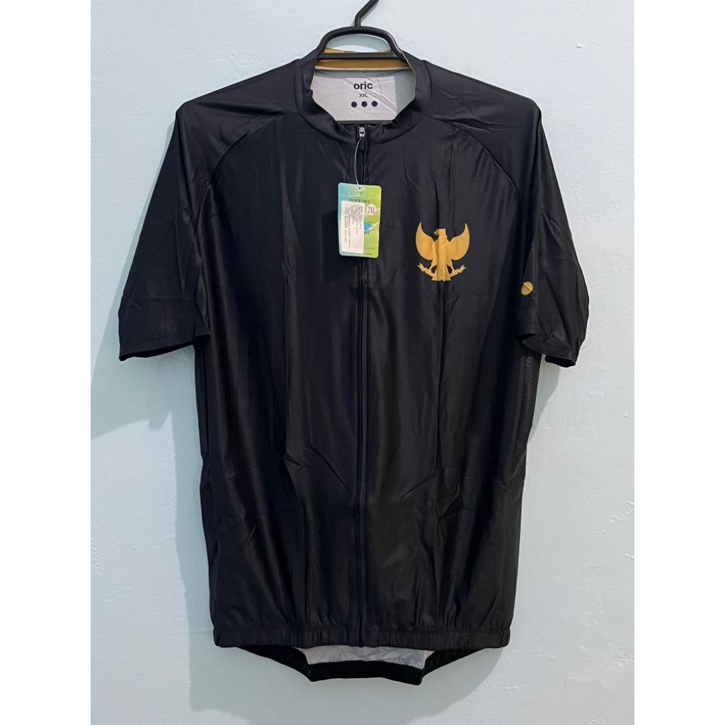 Jersey Sepeda Oric DRIO Black Hitam Logo Garuda