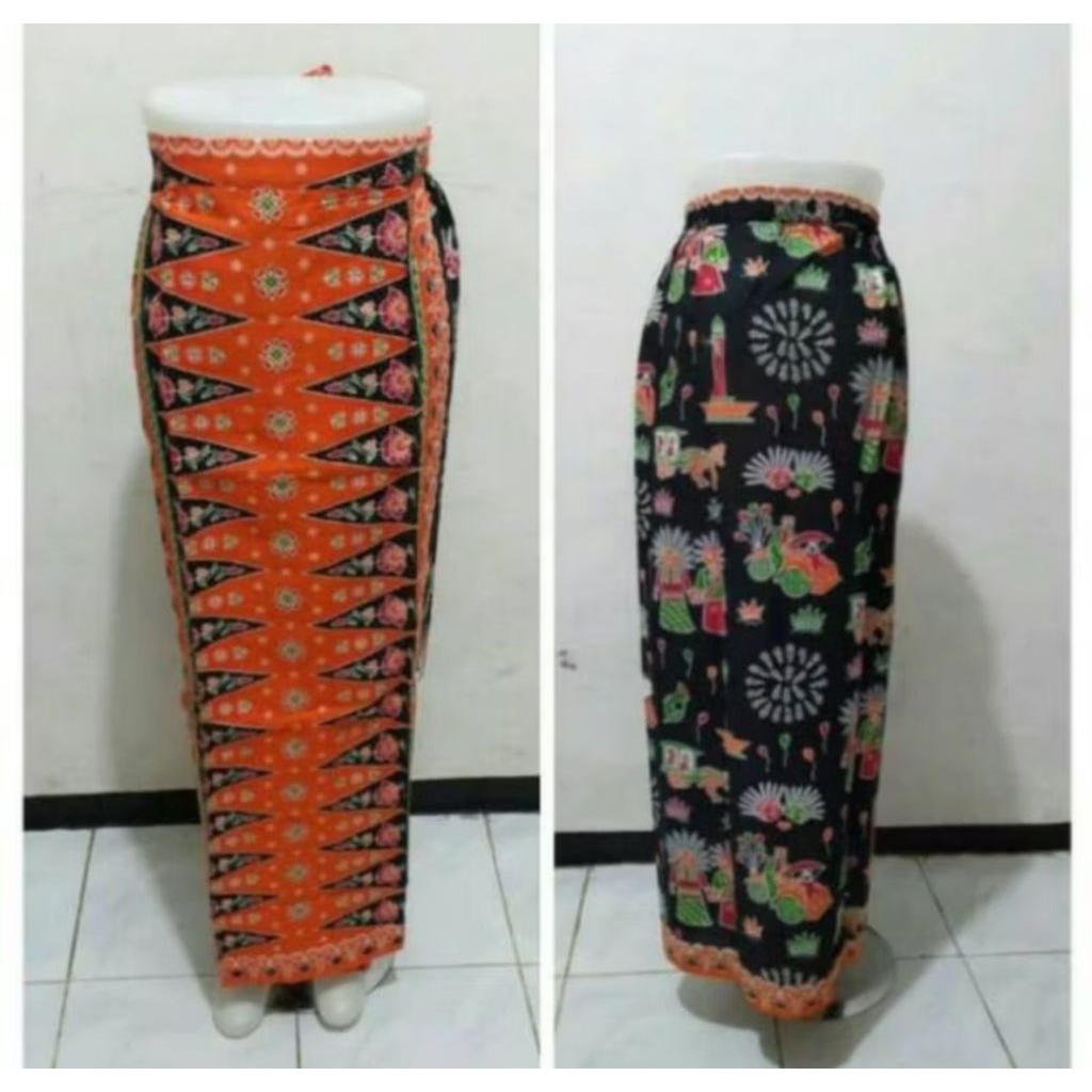 Rok Betawi Motif Ondel Ondel Nyaman Di Pakai Bawahan Rok Motif Ondel Ondel Lembut Dewasa