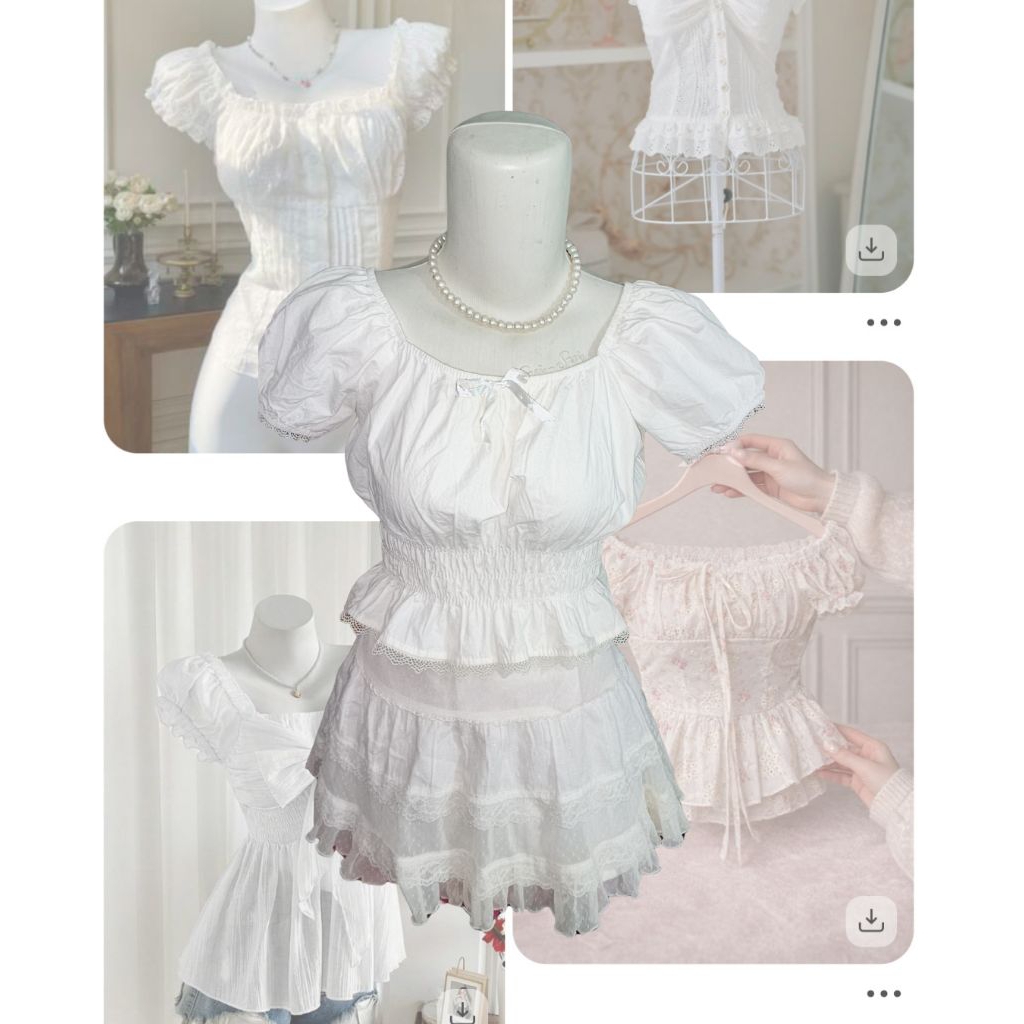 Babydoll top white / inner lolita babydoll