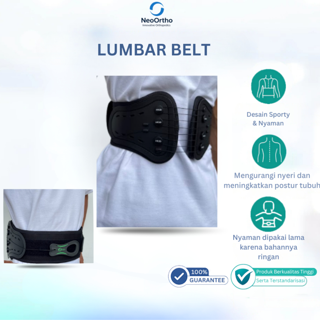 NeoOrtho Lumbar Belt - Korset Saraf Terjepit HNP & Nyeri Pinggang