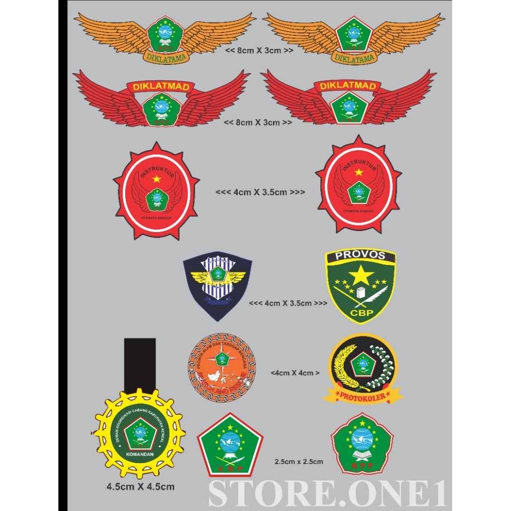 Custom WING & PIN resin [diklatama, diklatmad, instruktur, sar, provos, lalulintas, Protokoler dan p