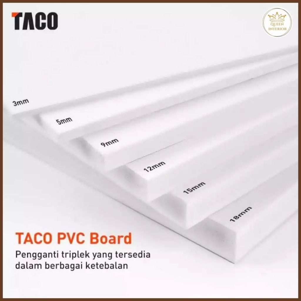 TACO PVC BOARD 18MM, 15MM, 12MM, 9MM, 5MM, 3MM