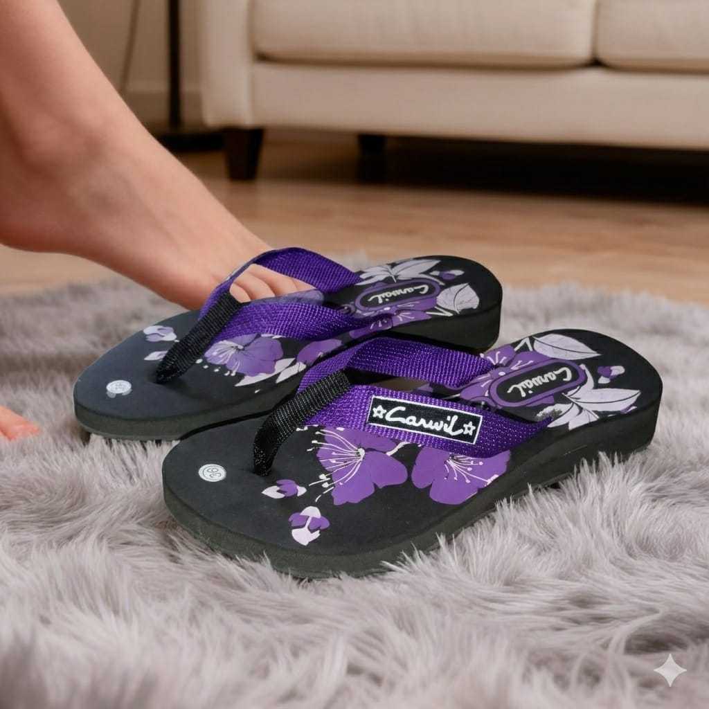 Sandal Jepit Wedges Wanita, Sandal Carvil Wanita, Sandal Wedges Wanita Korean Style