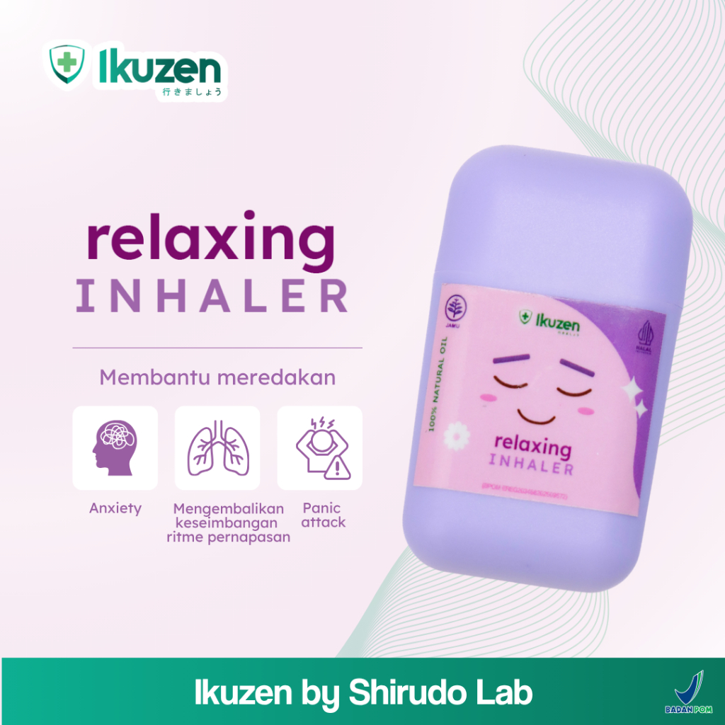 IKUZEN Inhaler Anxiety Aromaterapi Atasi Penenang Stress Cemas Berlebih Anti Was Was Anxiety 1ml