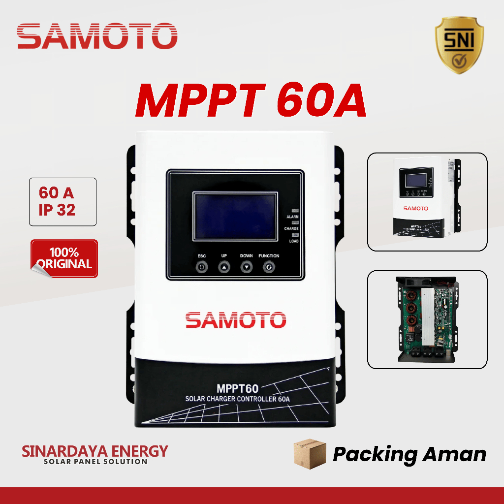 Controller MPPT 60A 12V 24V 48V Solar Charge Controller High Voltage 150V - SCC MPPT 60 Ampere