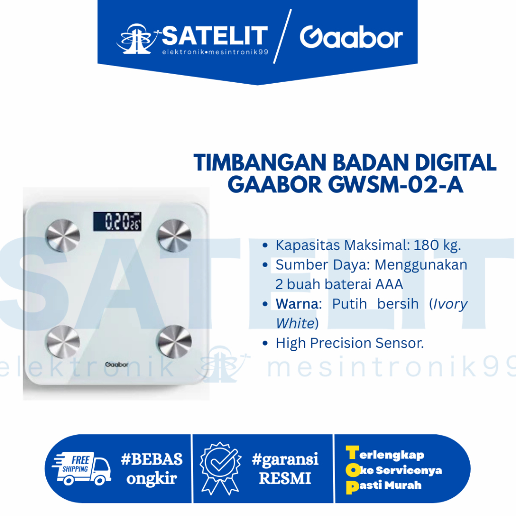 TIMBANGAN BADAN DIGITAL GAABOR GWSM-02-A