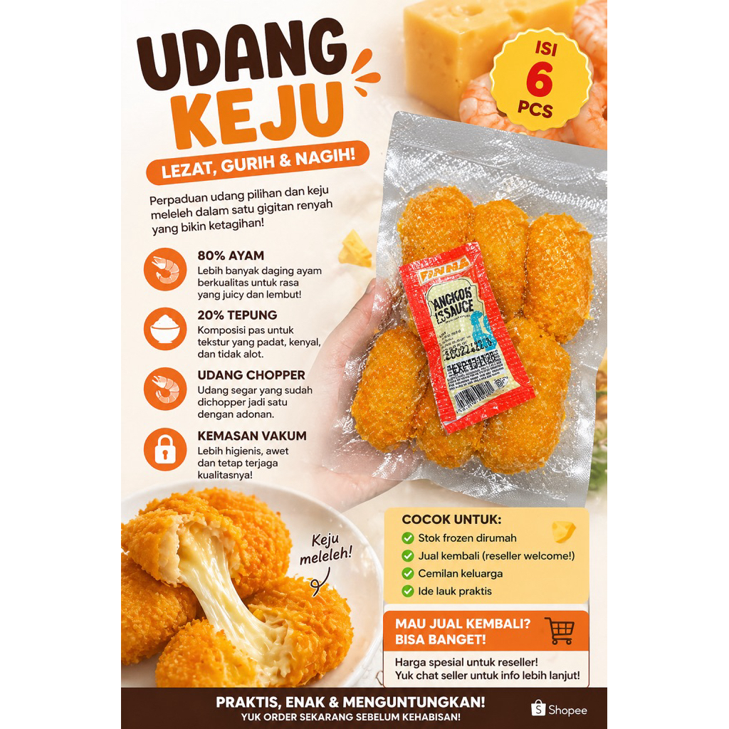 udang keju//frozen food // dimsum //udang//udang keju murah