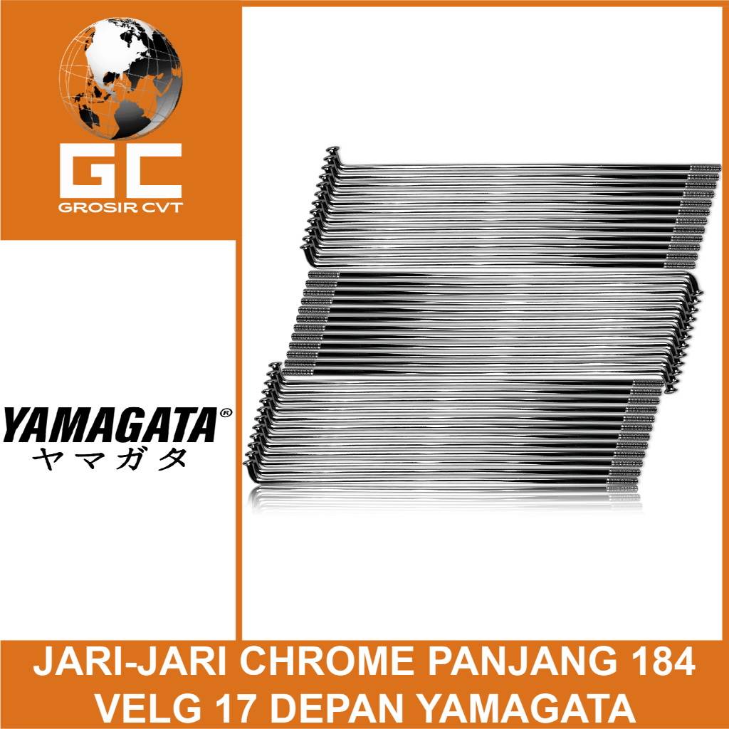 Jari Jari Ruji  Velg Stainless Chrome 9x184 Yamagata
