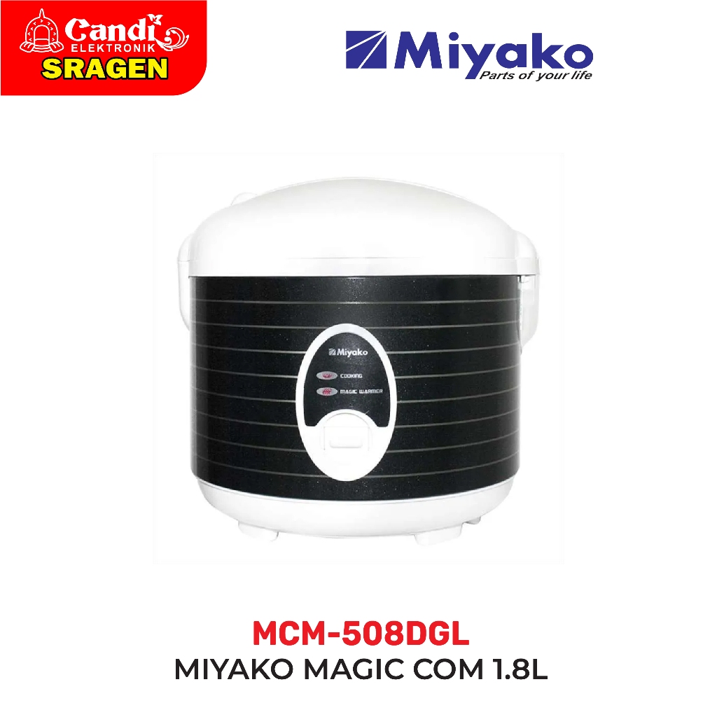 MIYAKO Rice Cooker Magic Warmer Plus 1,8 Liter 3in1 Dark Glitter Line - MCM-508DGL