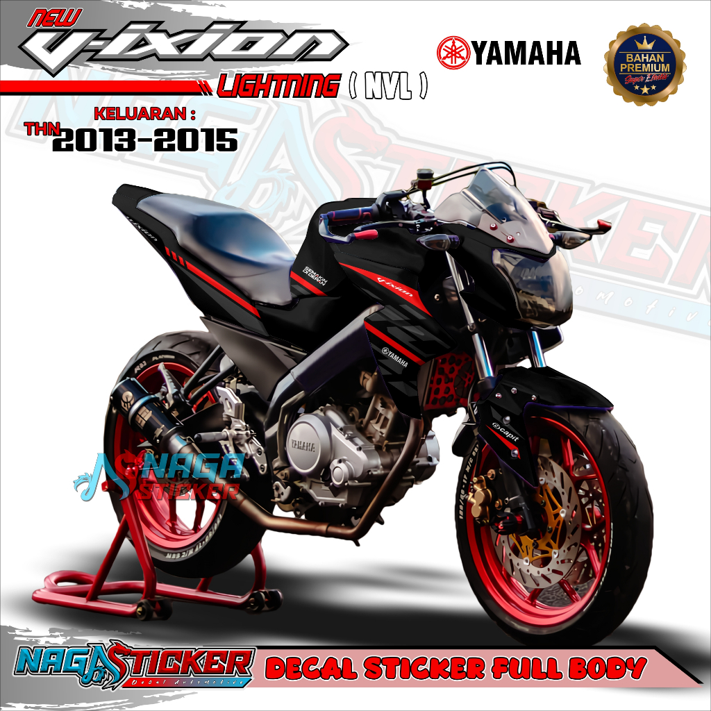 Decal Vixion NVL Sticker Full Body Yamaha Vixion NVL 2013-2015 Motif Listmin VXL06 Desain BisaCustom