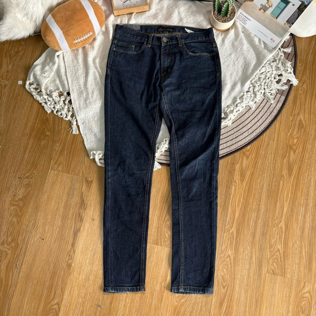 ZARA MAN Indigo Blue Slimfit Jeans Long Pants size 32" • 100% Original (Celana Panjang)
