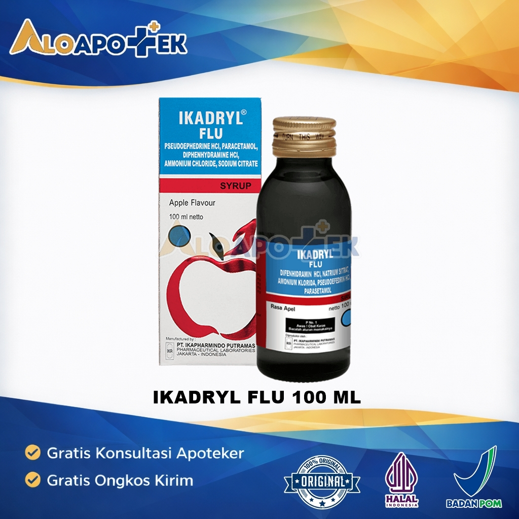 IKADRYL FLU SIRUP 1 BOTOL @ 100 ML