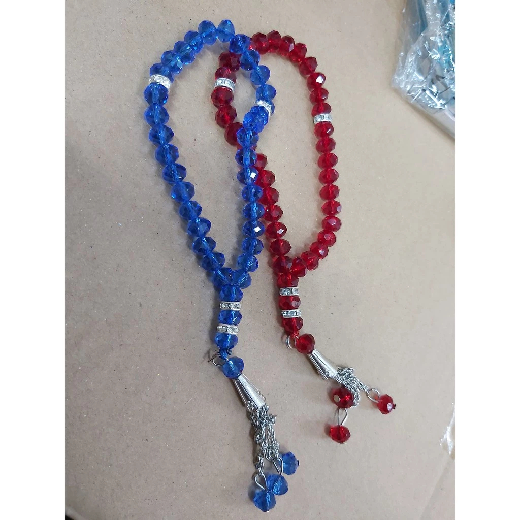 MEWAH Tasbih Kristal Pendek 33 Cantik Premium Butir Besar